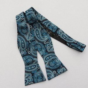 SUMMER GIVE AWAY SALE! Silk Bright Blue Bow Tie, Adjustable